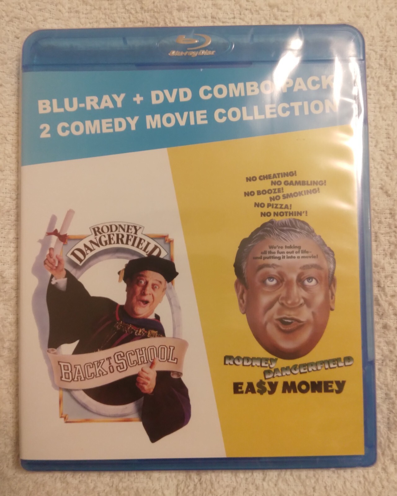 Back to School x Easy Money (Blu-ray + DVD, 2022) Rodney Dangerfield rare OOP