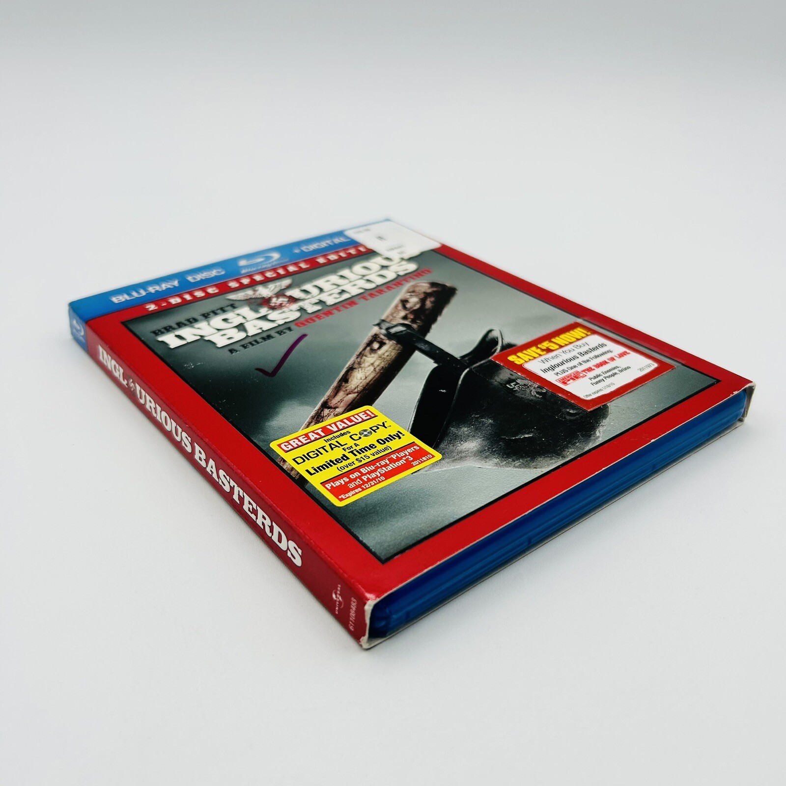 INGLOURIOUS BASTERDS: Blu-ray 2009 War Drama Action Brad Pitt Rated R