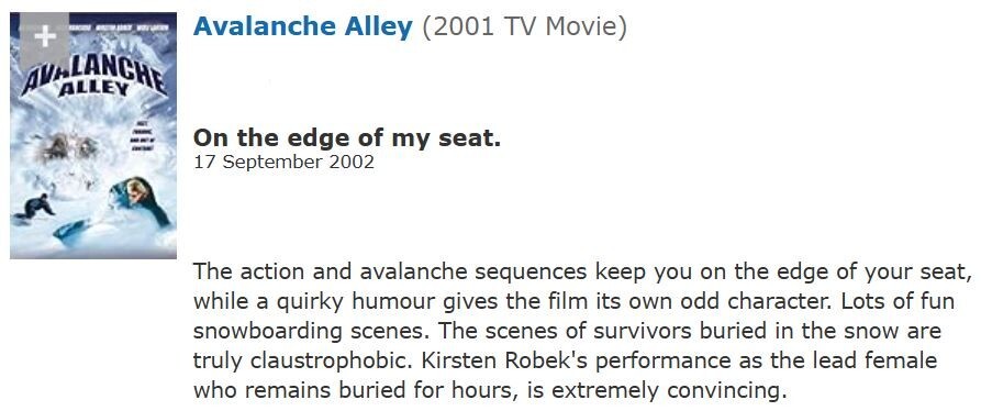 Avalanche Alley (DVD, 2001) Roger Corman,Ed Marinaro,Nick Mancuso,Tobias Mehler