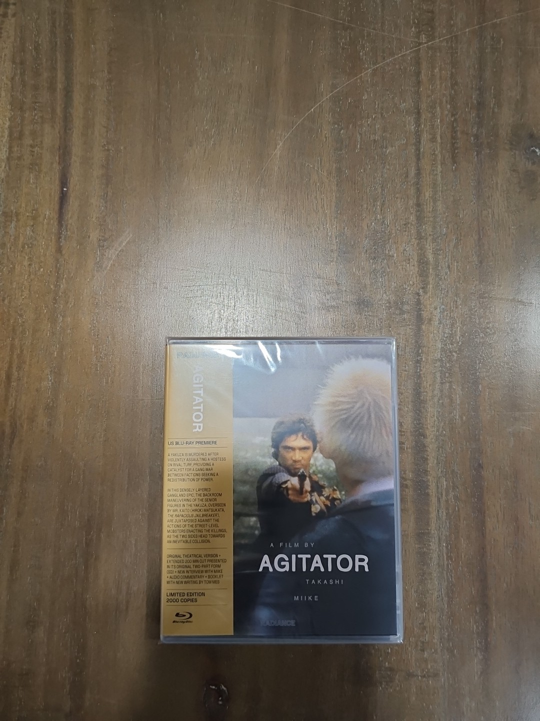 Agitator (2001) Bluray Radiance US Limited Edition Takashi Miike, Brand New