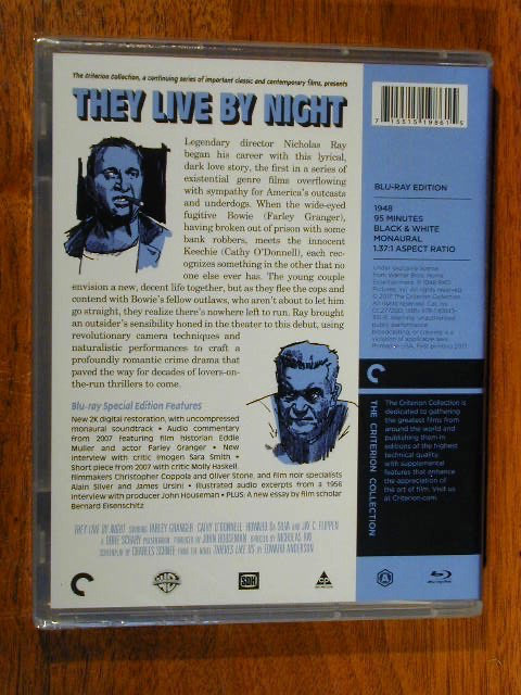 THEY LIVE BY NIGHT 1948 CRITERION COLLECTION BLU RAY BRAND NEW SEALED