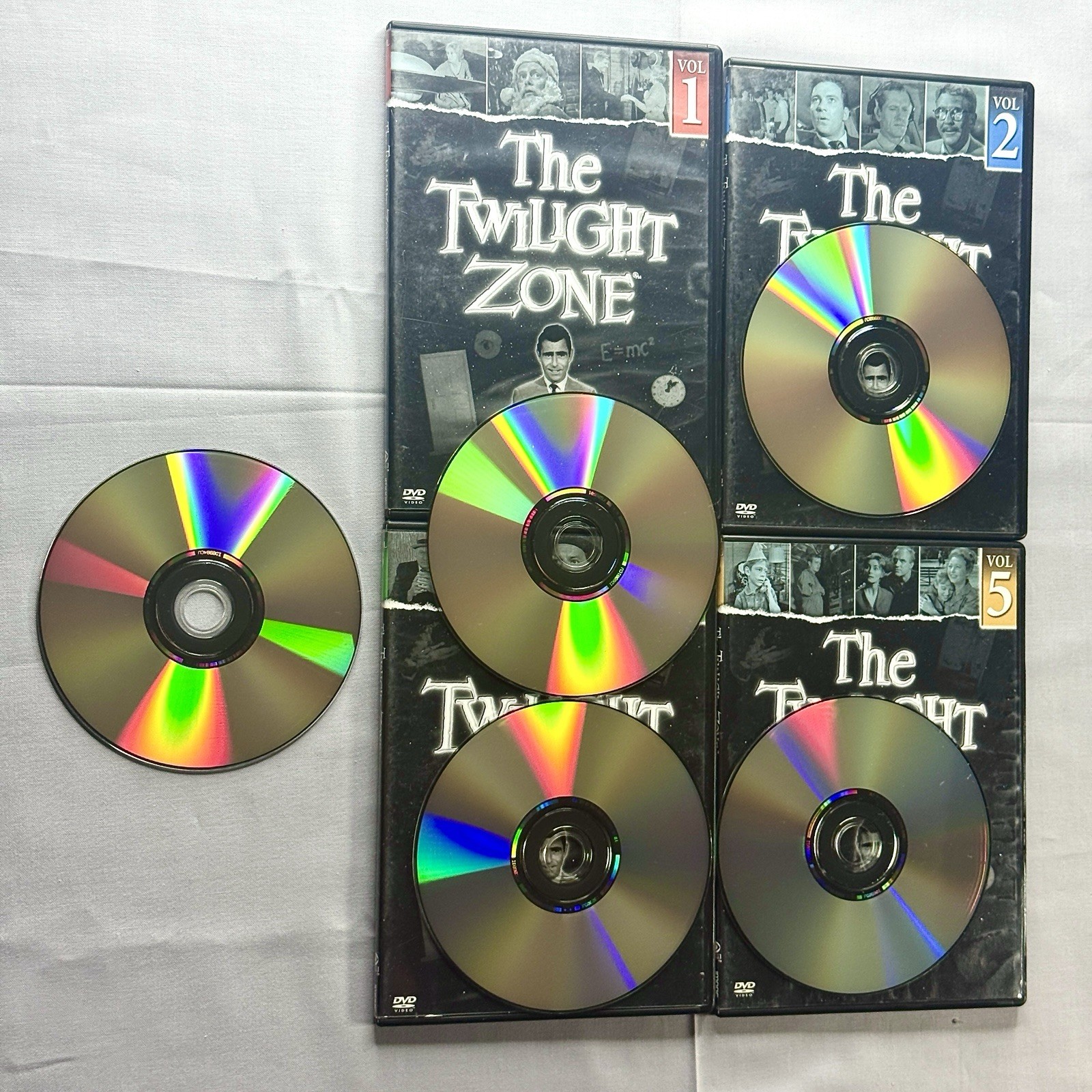 The Twilight Zone DVD Lot Vol 1 2 3 4 5 Rod Serling Sci-Fi TV Series