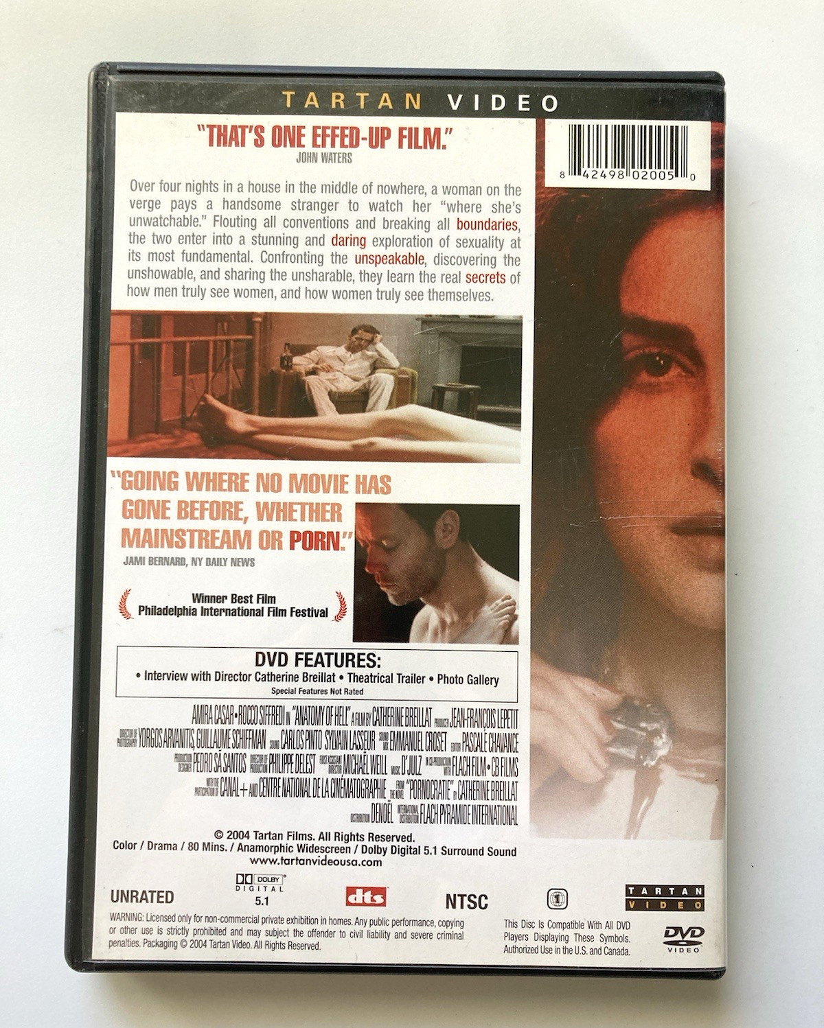 Anatomy of Hell (DVD 2004) – French film by Catherine Breillat – Tested