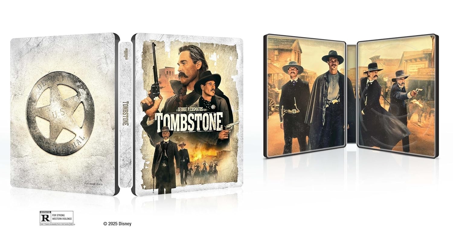 TOMBSTONE STEELBOOK 4K ULTRA HD + BLU-RAY + DIGITAL NEW! SEALED!