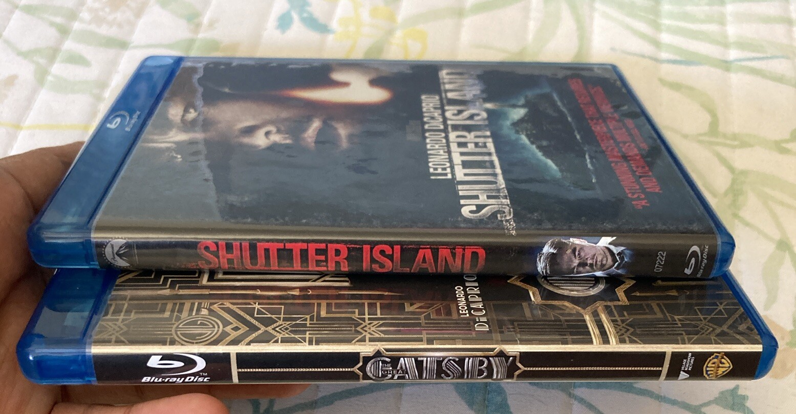The Great Gatsby And Shutter Island Blu Ray DVDs Discs – Leonardo DiCaprio