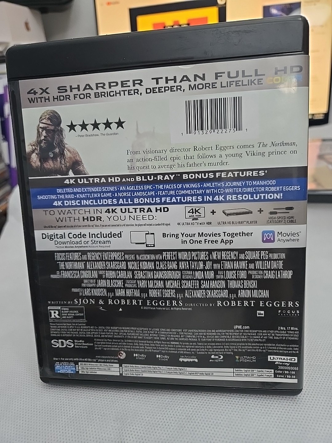 The Northman 4K UHD Blu-ray Alexander Skarsgård. No Digital. USA Market edition!