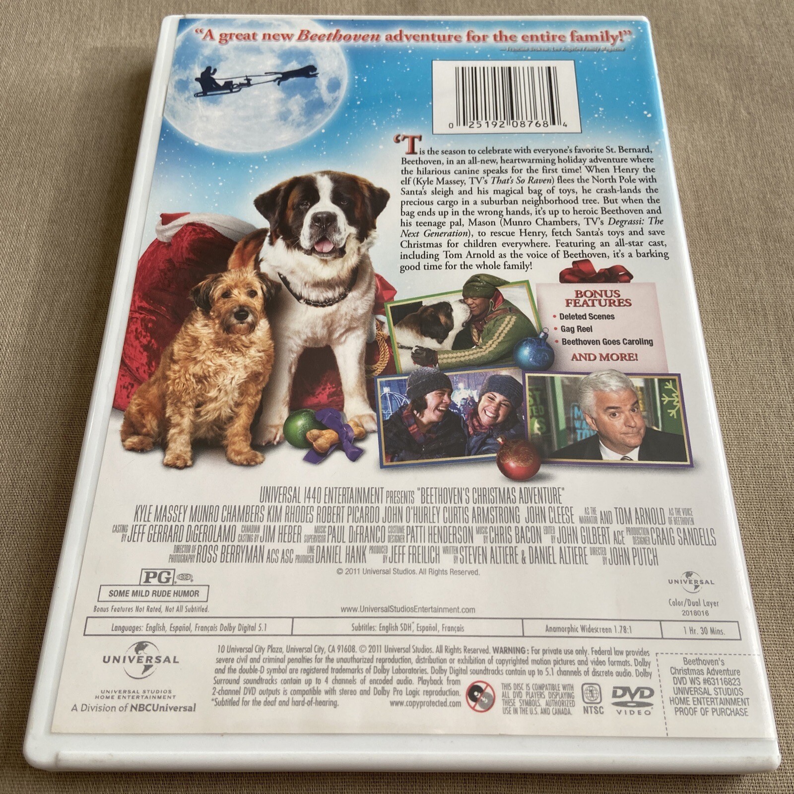 Beethoven’s Christmas Adventure (DVD 2011) Live-Action Dog Family Holiday Film