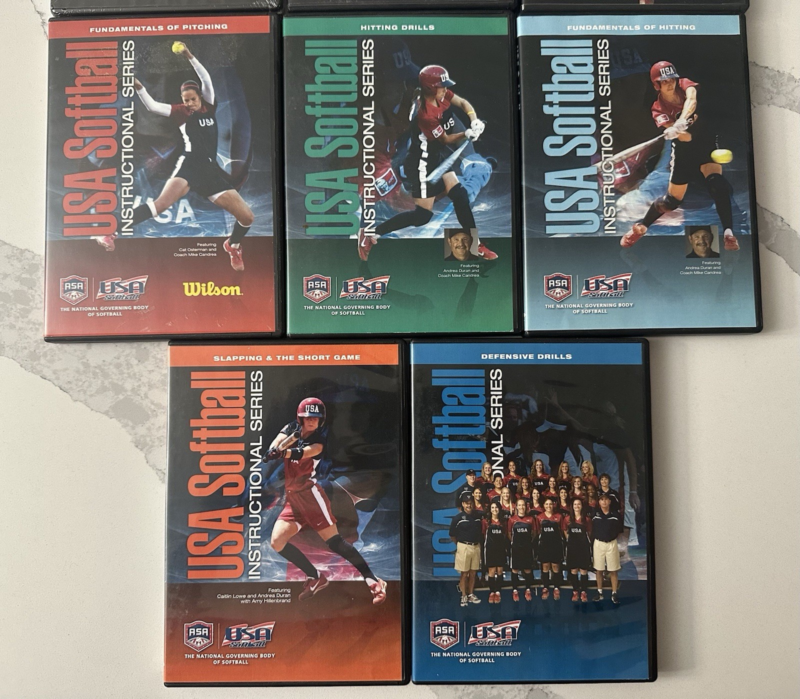 14 USA Softball Instructional Series & Pitching Edge DVDs