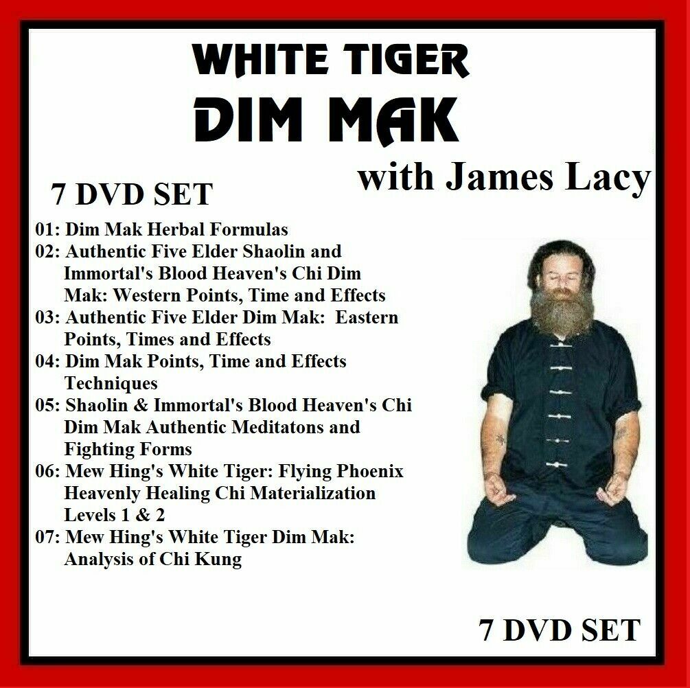 DIM MAK Instructional Series 7 DVD Set w/ James Lacy pressure points white tiger
