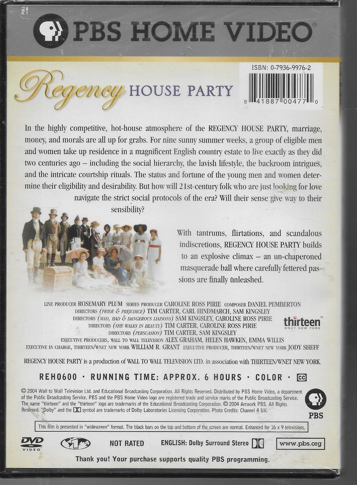 Regency House Party (DVD, 2004, 2-Disc Set) PBS Home Video NEW MINT!