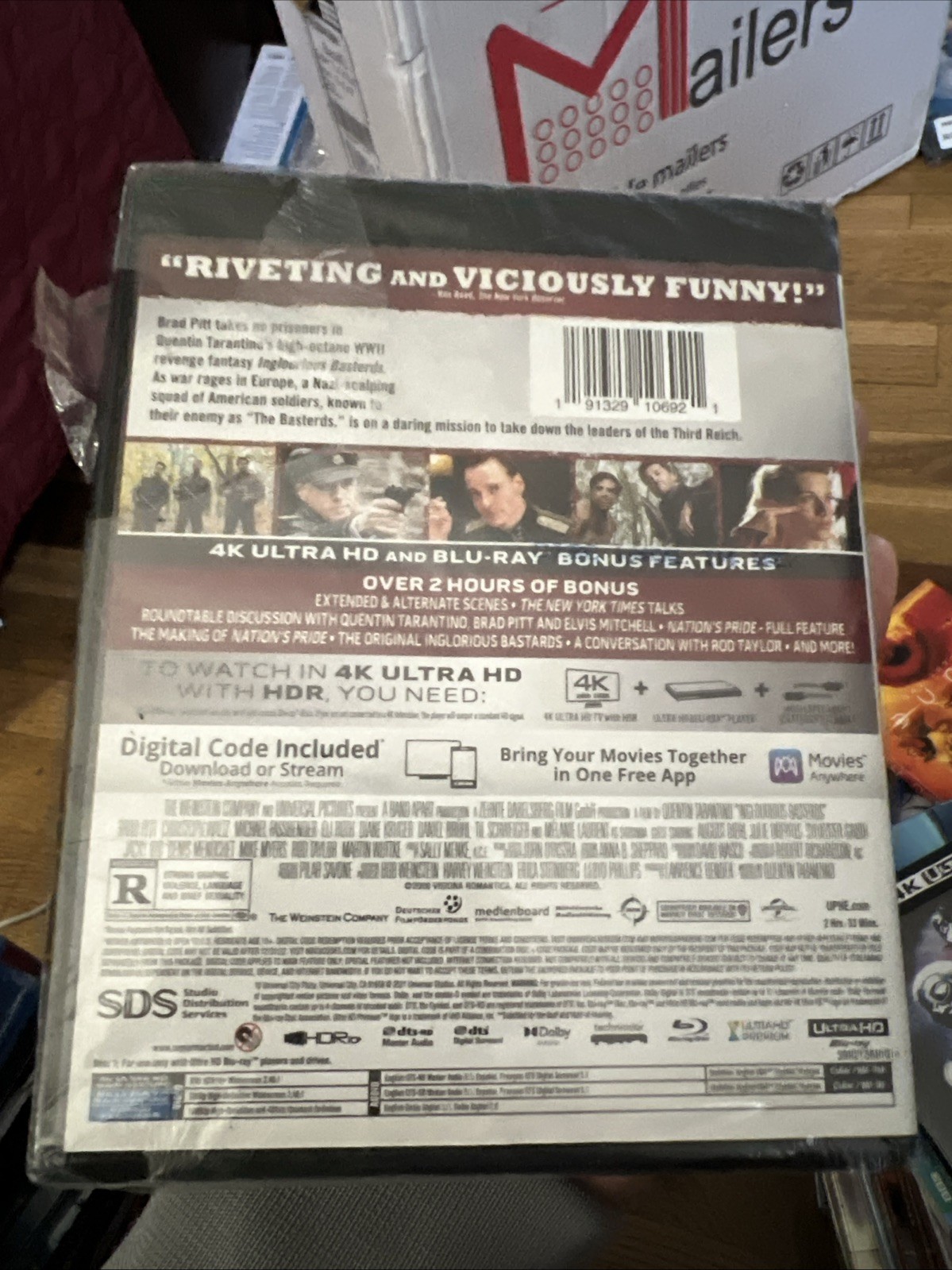 Inglourious Basterds (Ultra HD + Blu-ray, 2009) Brad Pitt, Quentin Tarantino