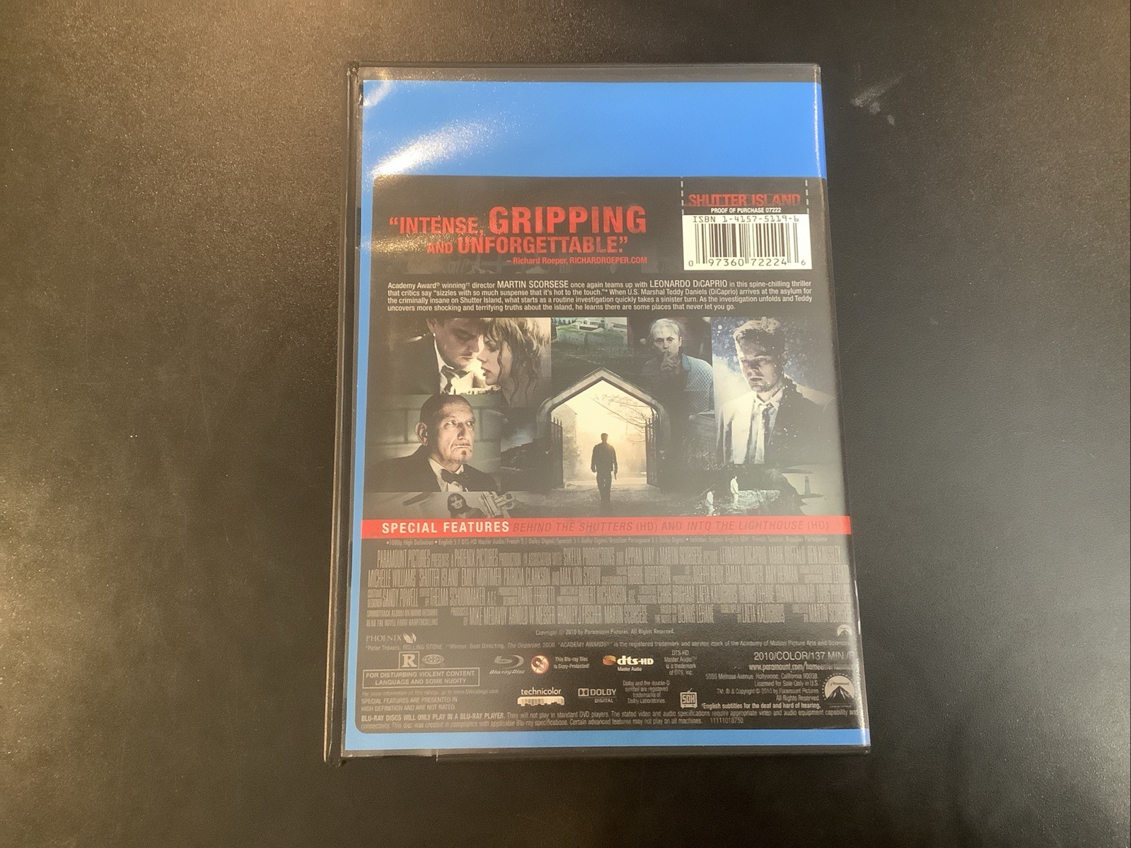 Shutter Island (Blu-ray Disc, 2010) Rental Case Excellent