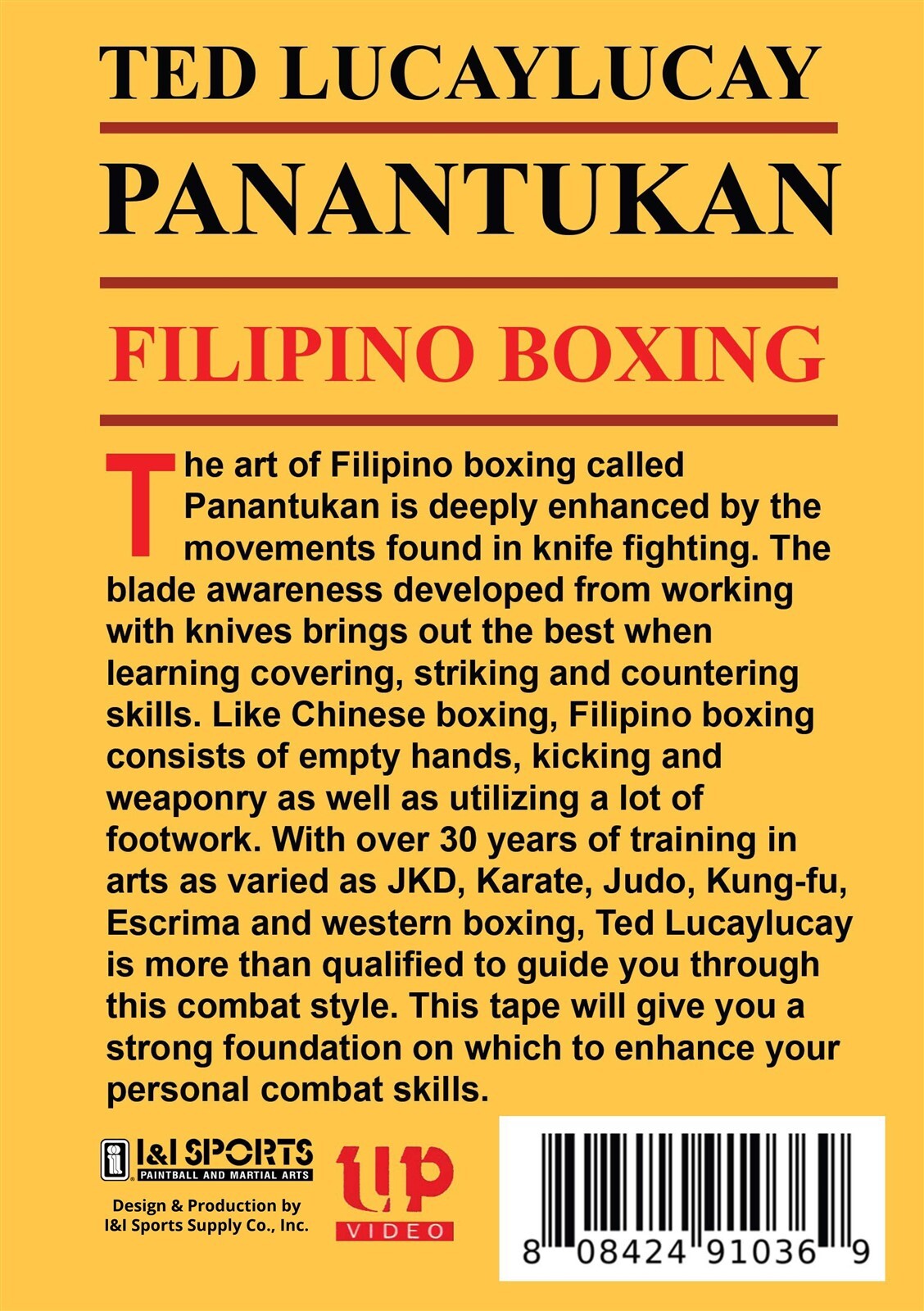 Panantukan Filipino Boxing DVD Ted Lucaylucay martial arts kali escrima arnis
