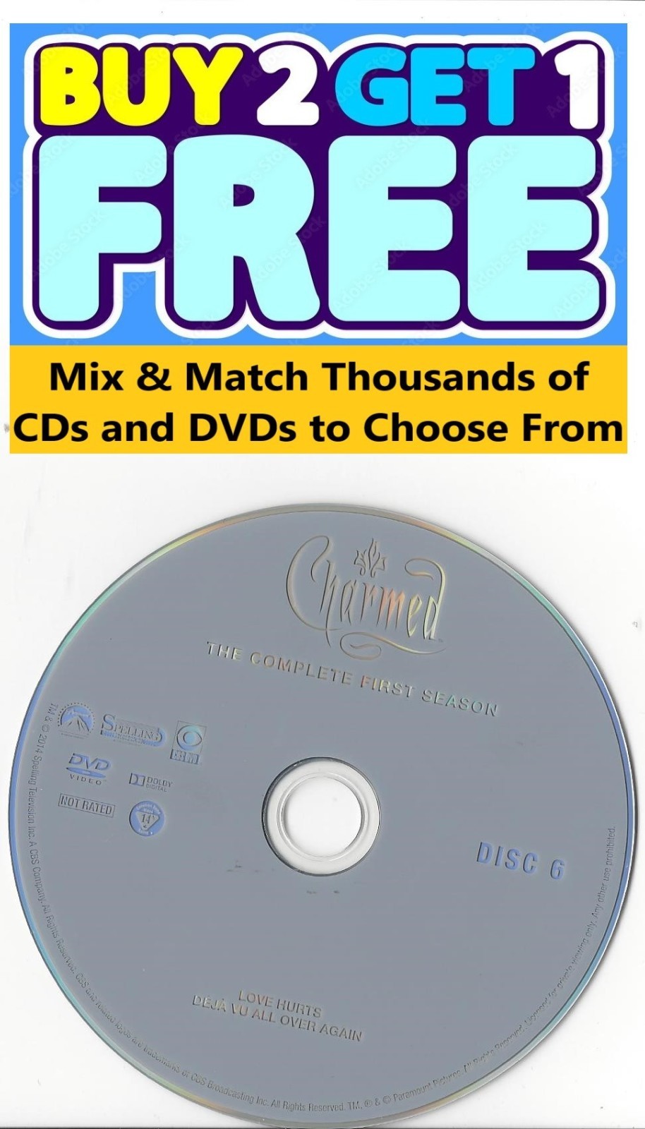 Charmed: The Complete Series (DVD) First Season 1 Disc 6 Replacement Disc