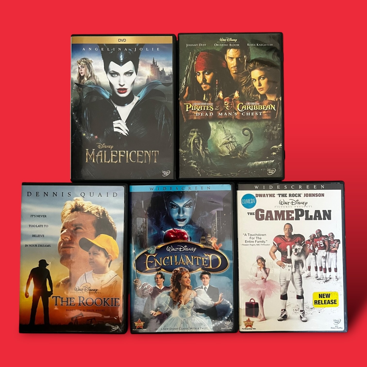 Disney Live Action Family Kids Movie DVD Lot Of 5 DVD – Maleficent – Game Plan++