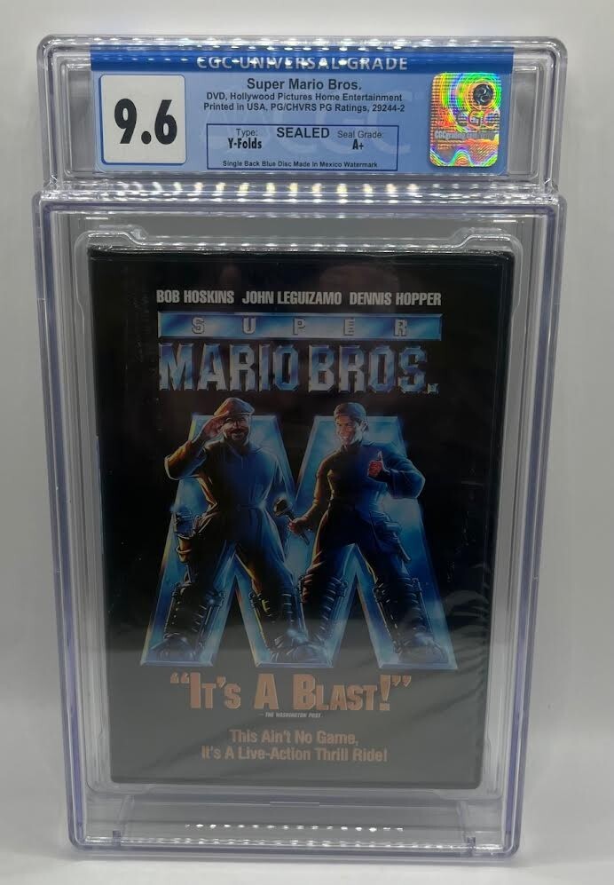 CGC Graded 9.6 A+ Super Mario Brothers (DVD, 1993) NEW SEALED NIB Nintendo