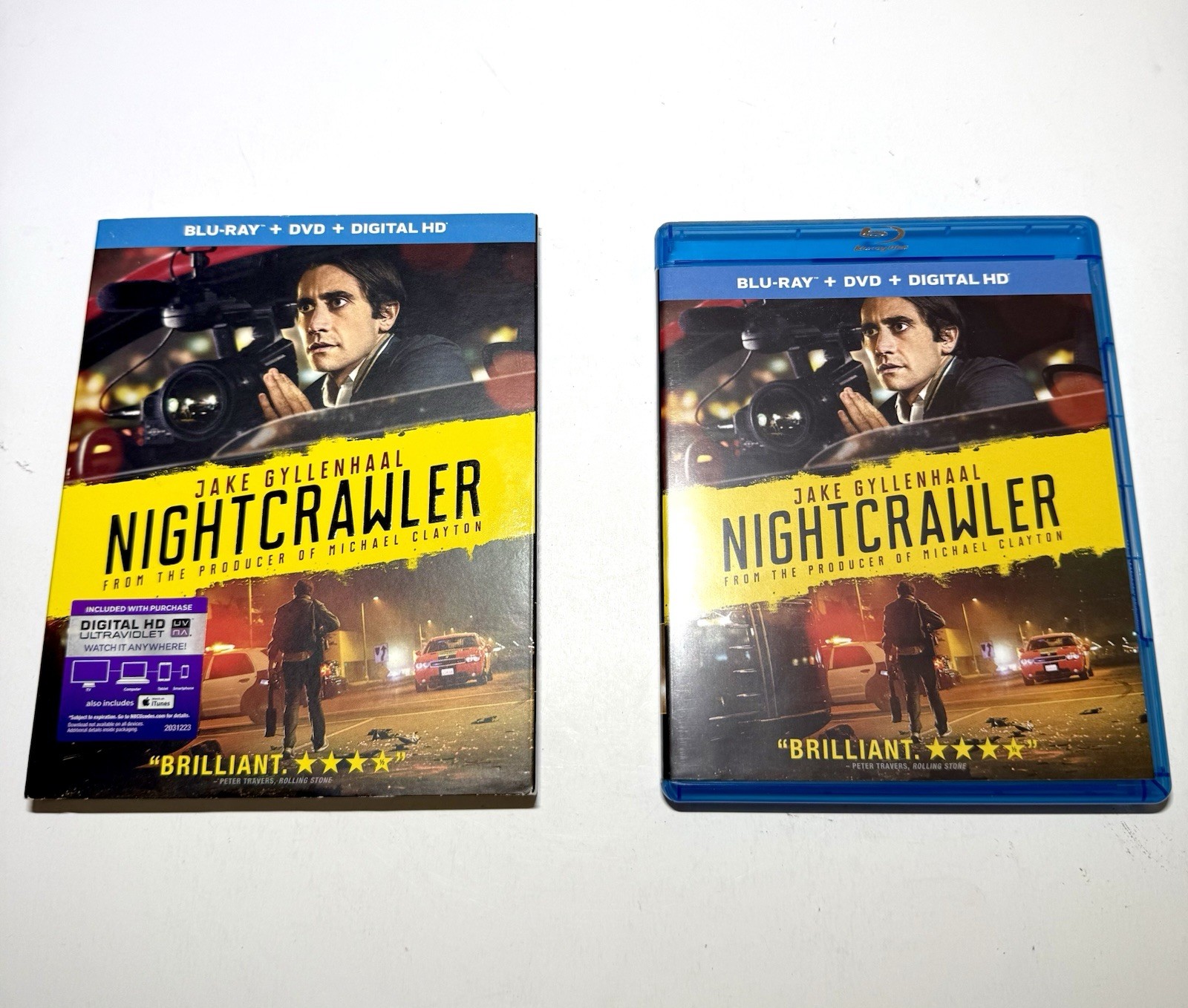 Nightcrawler (Blu-ray/DVD, 2014) w/ Embossed Slipcover Jake Gyllenhaal