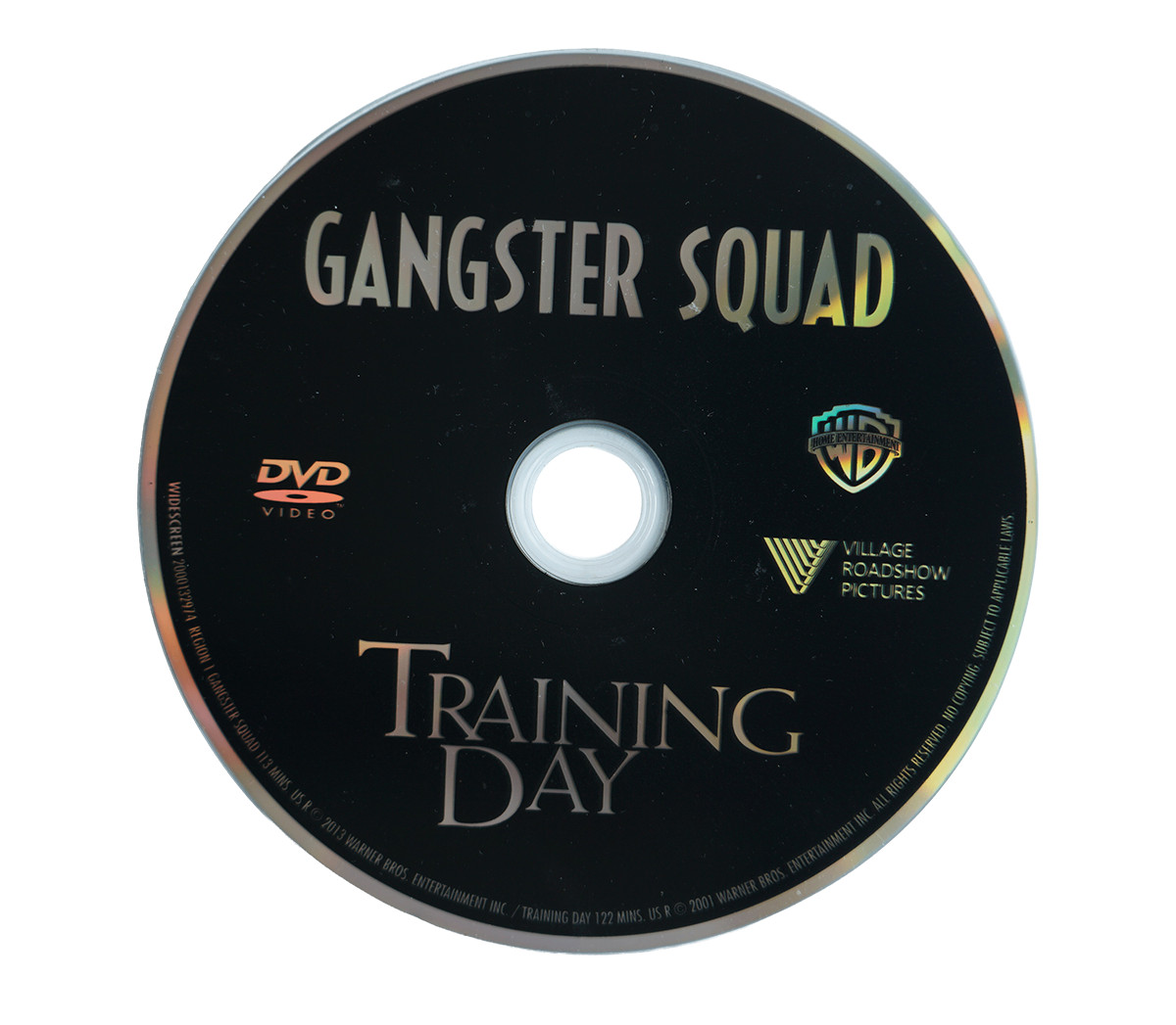 Gangster Squad / Training Day DVD 2013 Double Feature Disc Only