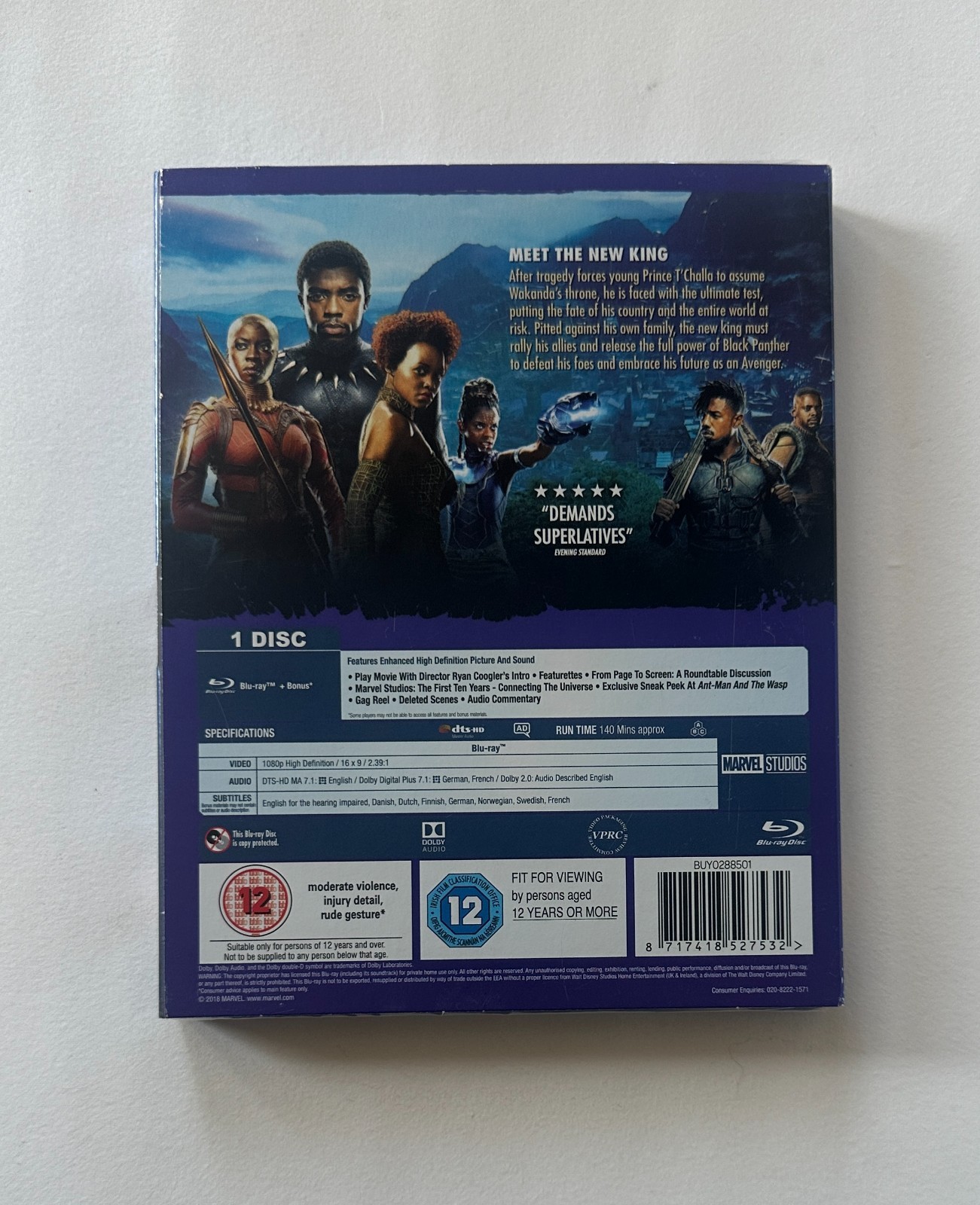 Ryan Coogler BLACK PANTHER (2018) Chadwick Boseman/Michael B. Jordan | Blu-ray