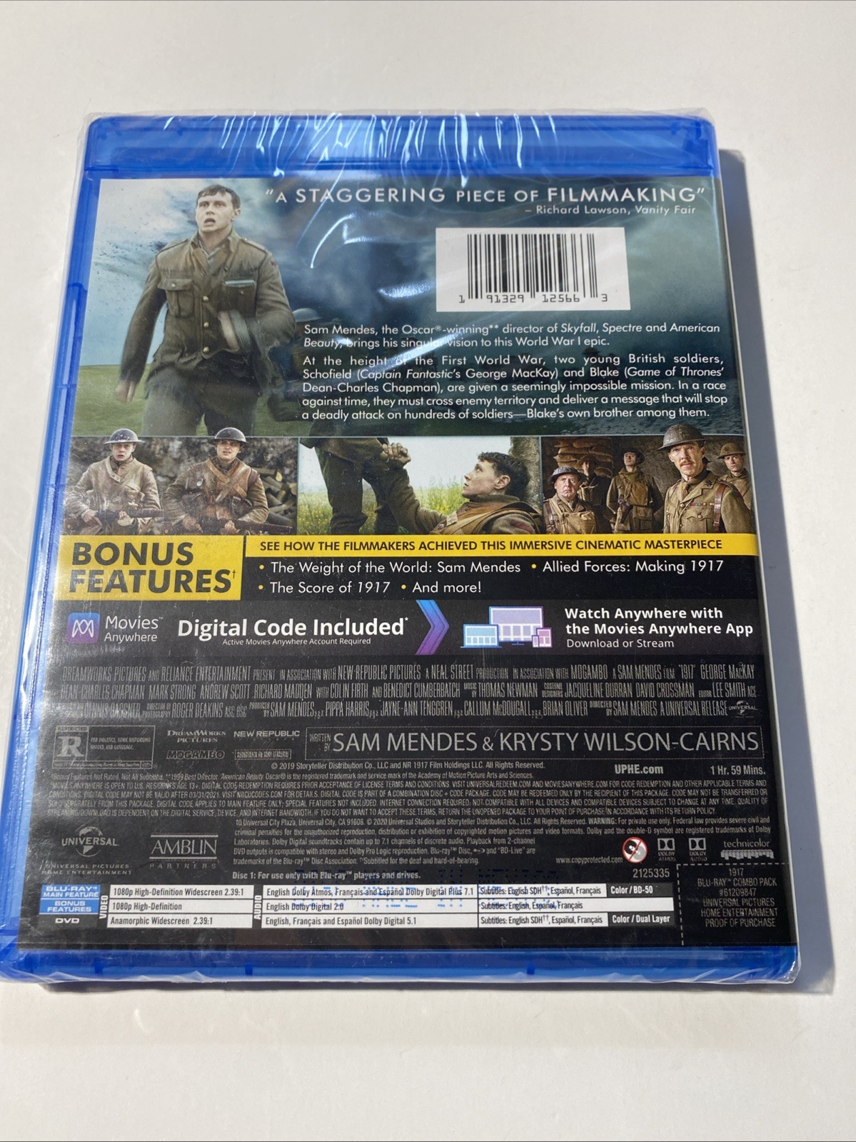 New! 1917 Blu-ray/DVD Combo – Factory Sealed