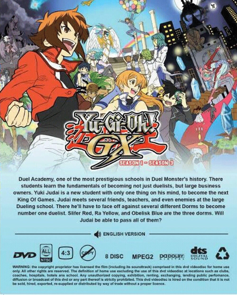 DVD Anime Yu Gi Oh! GX Complete TV Series Season 1-3 (Vol. 1-161 End) Eng Dub