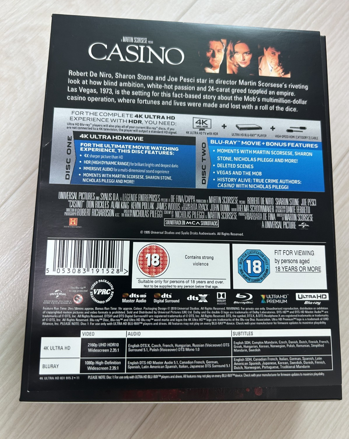 Casino 1995 | EverythingBlu fac 4K UHD + Blu-ray Steelbook Limited Edition UK