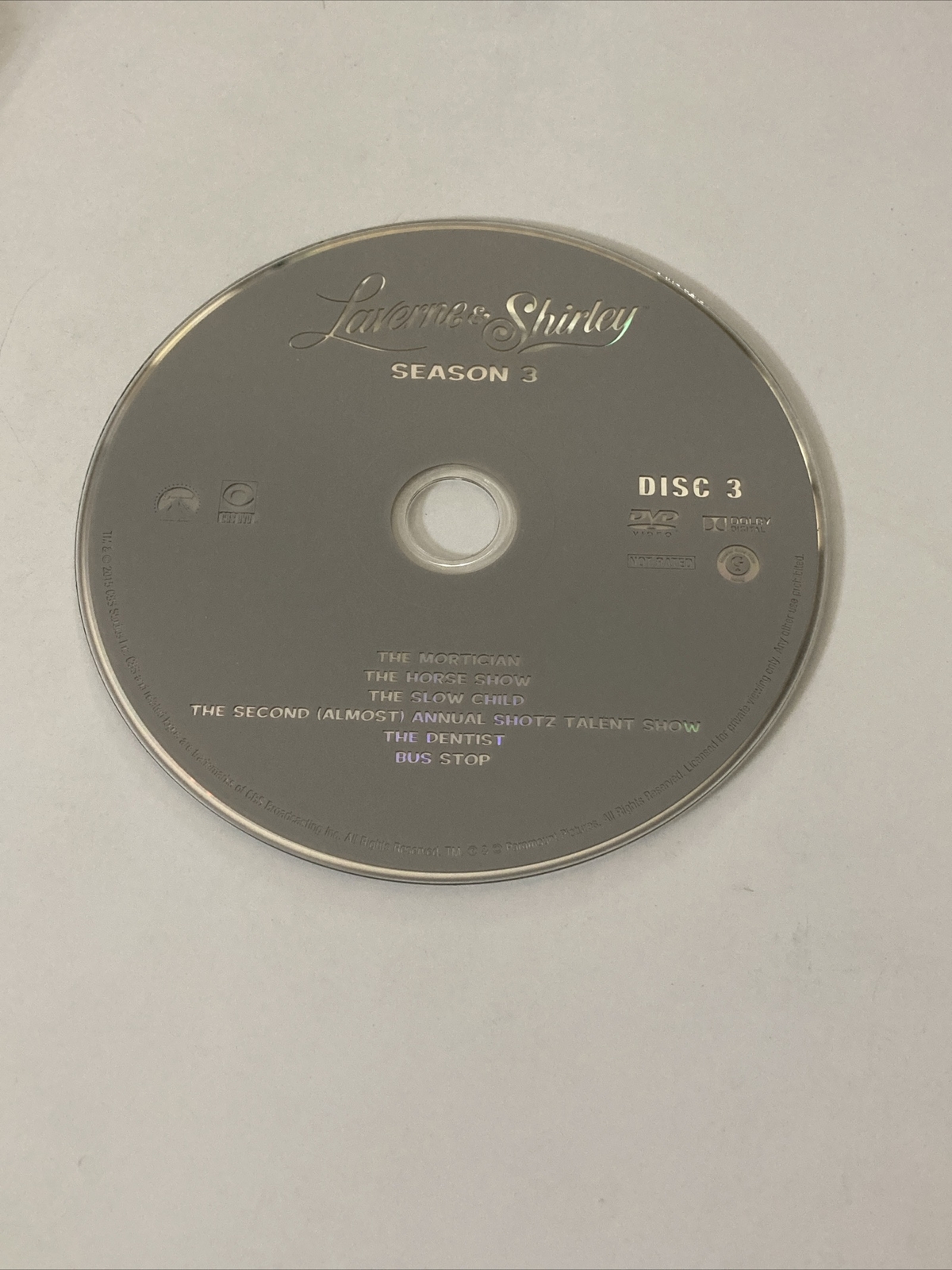 Laverne & Shirley Season 3 Disc 3 Replacement DVD