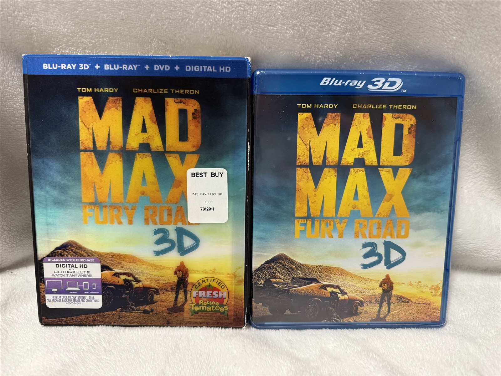 NEW SEALED BLU-RAY 3D MAD MAX FURY ROAD 3D W/ TORN BACK SLIPSLEEVE