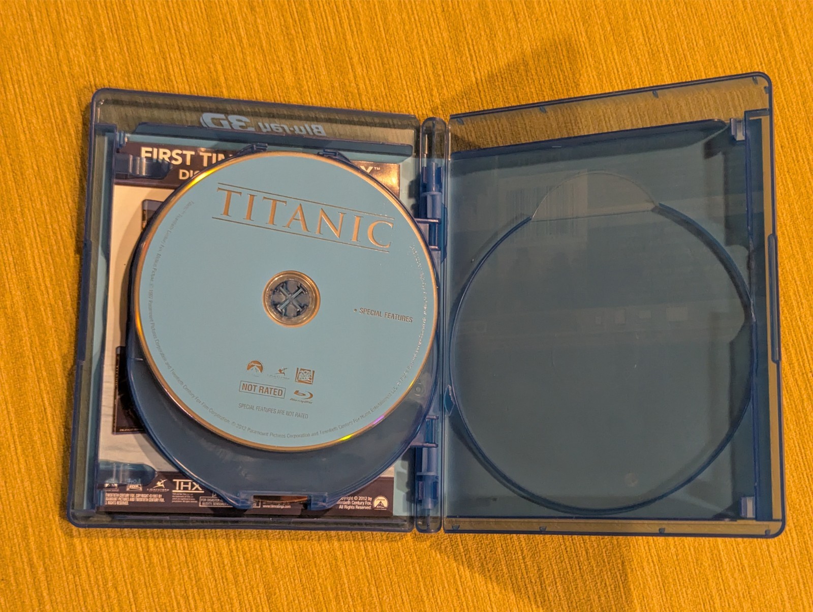 Titanic 3D Limited Edition (Blu-ray 3D, 2012, 3-Disc Set) w/ Slipcover (No 2D)