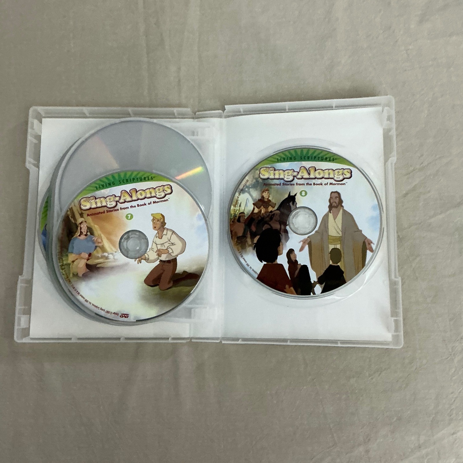 Living Scriptures Sing-Alongs 8 DVD Set 51 Animated Music Videos English Spanish
