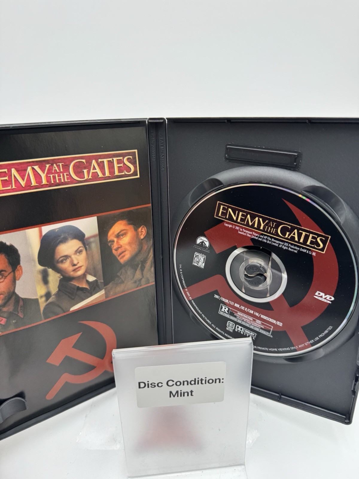 Enemy At The Gates (2001 DVD 131 Min) Jude Law R Graphic War Violence Some…
