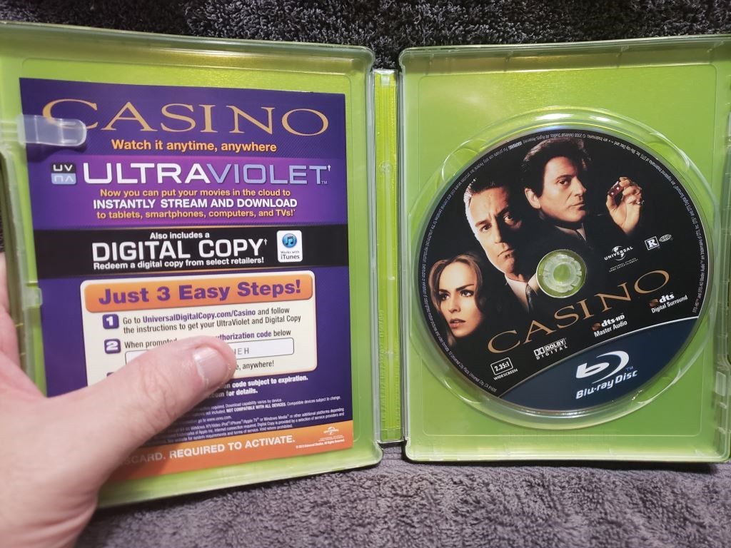 USED STEELBOOK BLU-RAY Casino (1995) Robert De Niro, Joe Pesci