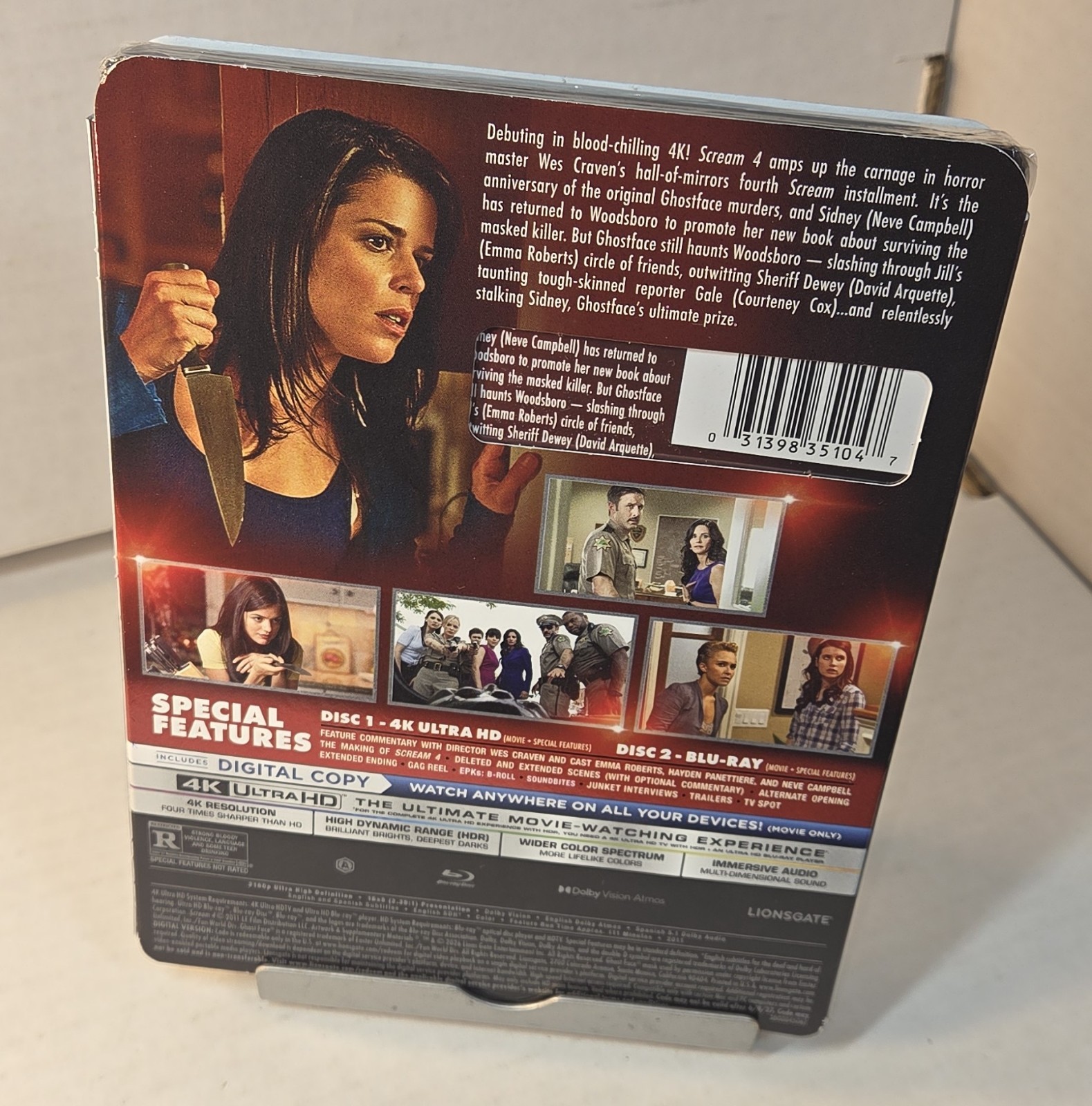 Scream 4 (2011) (4K) Slipcover–Brand NEW (Sealed) Box Shipping with Tracking
