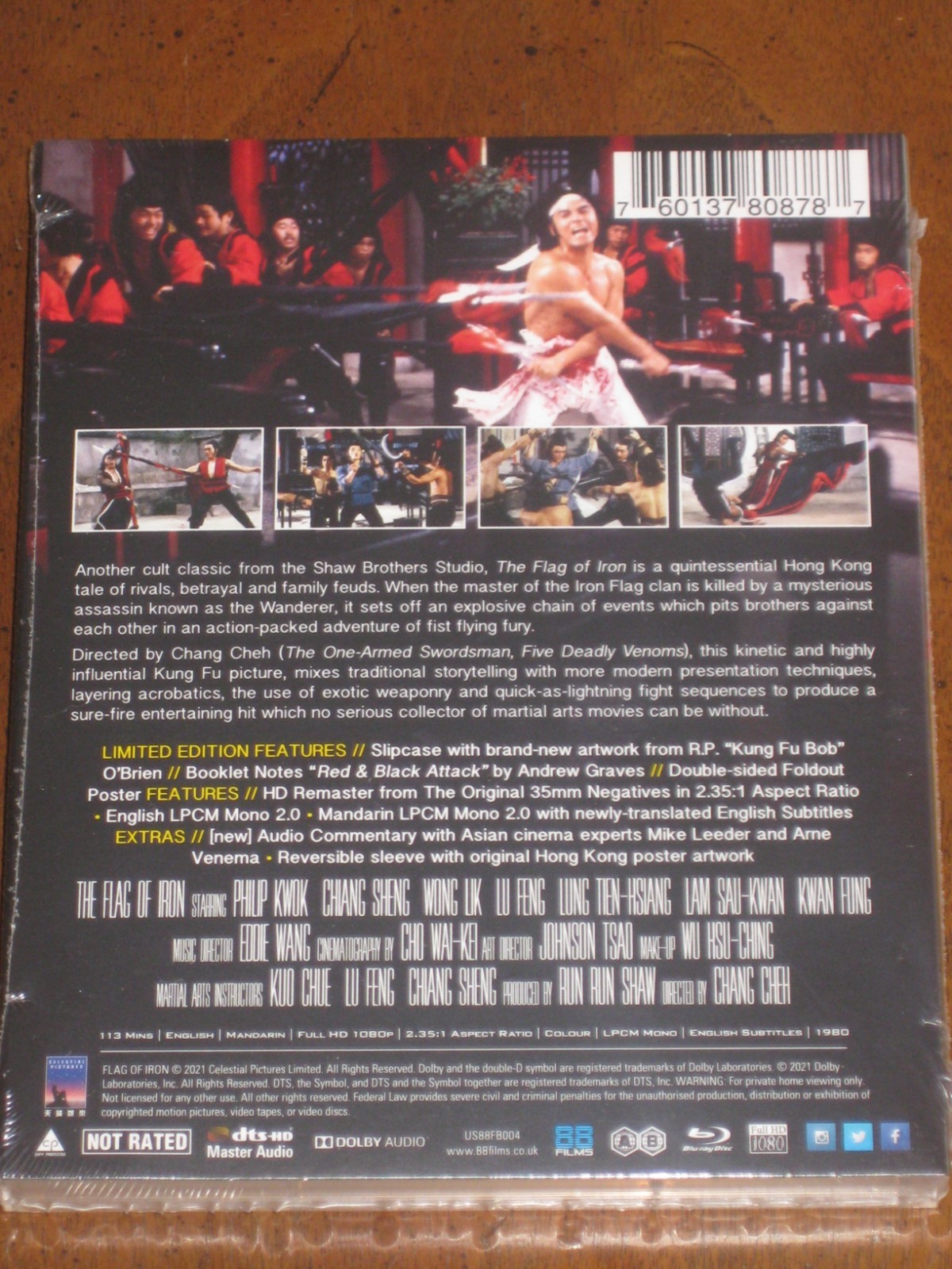 FLAG OF IRON w/Limited Ed Slipcover/Booklet/Poster (Blu-Ray) CHANG CHEH – NEW!!