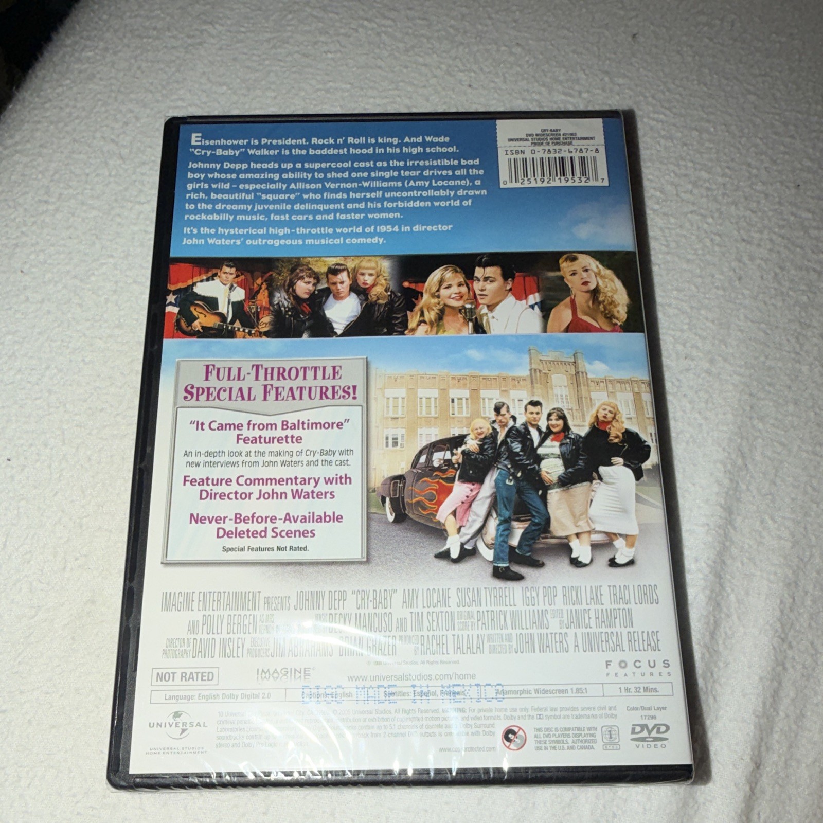 Focus Features Cry-Baby DVD NR Director’s Cut John Waters 92 min Commentary