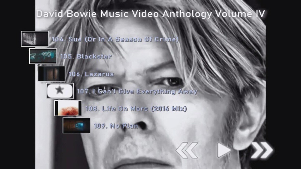 DAVID BOWIE ULTIMATE Music Video Anthology 1966 to 2022 4 DVD Set 116 Vids 8 Hrs