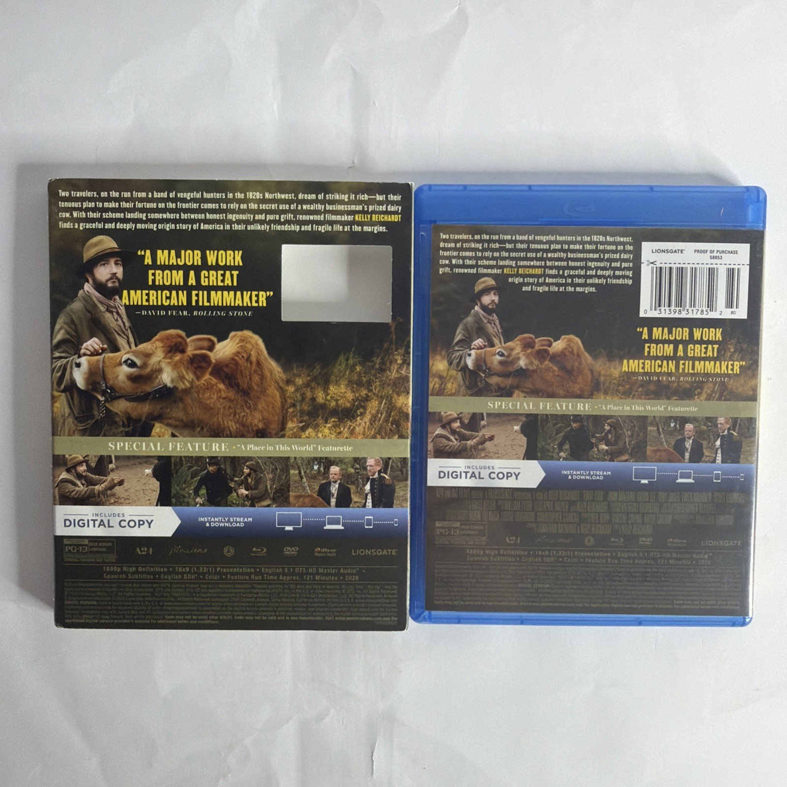 First Cow (Blu-ray, 2019) with slipcover A24 Film