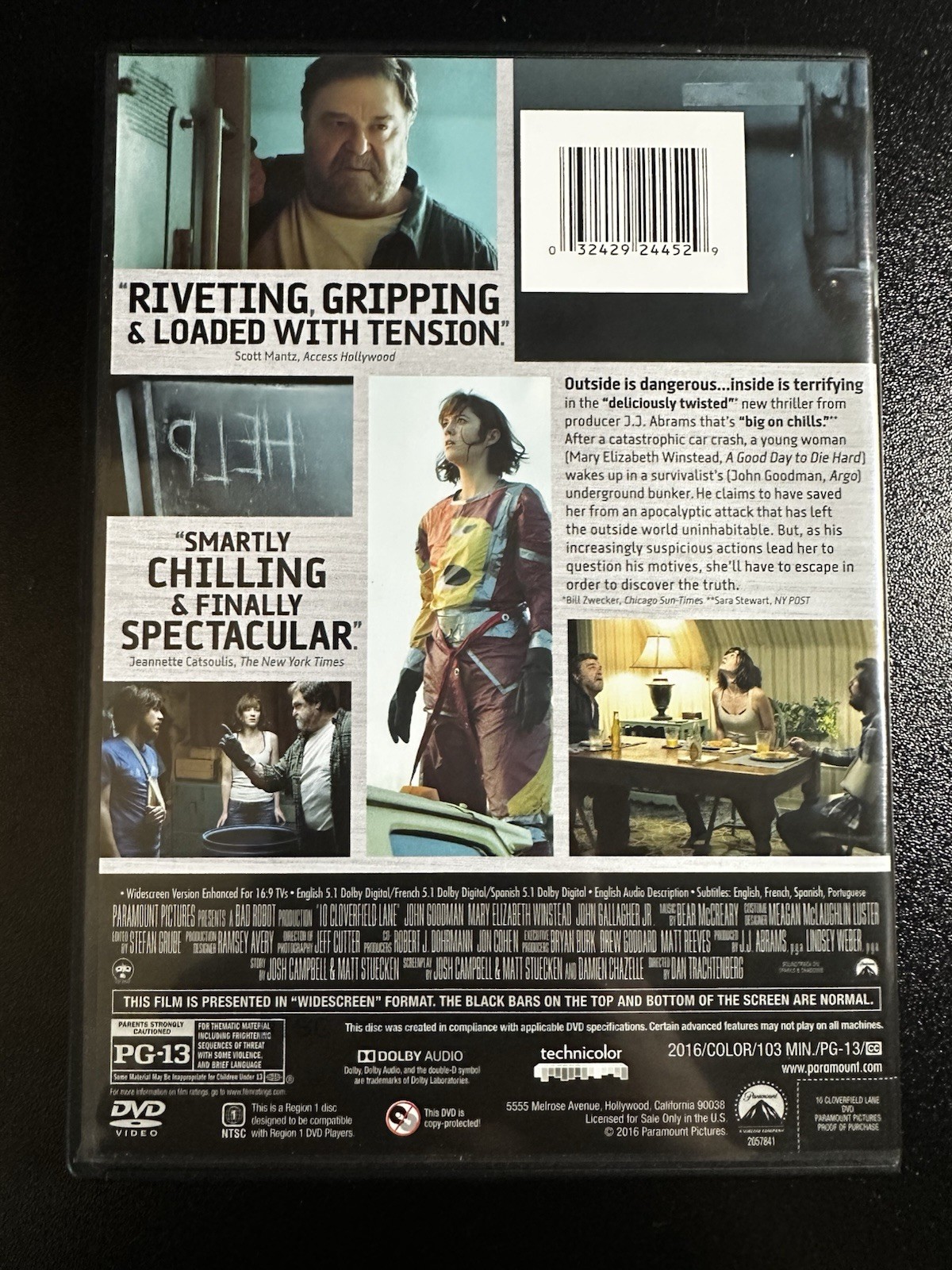10 Cloverfield Lane (DVD, 2016) John Goodman