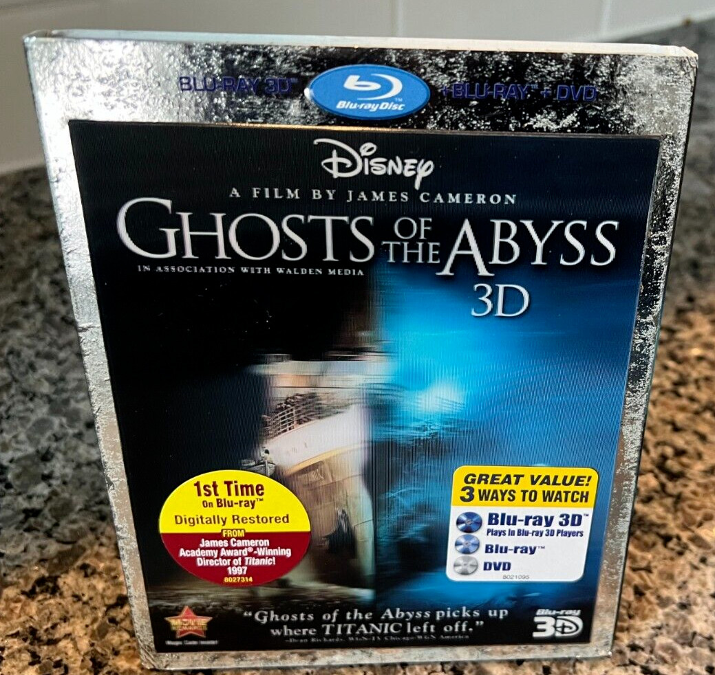 Ghosts of the Abyss Blu-ray + 3D + DVD (James Cameron Titanic) ***NEW/SEALED***