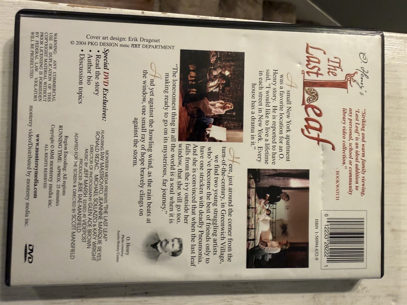 O Henry’s THE LAST LEAF (2004, DVD) SHORT FILM