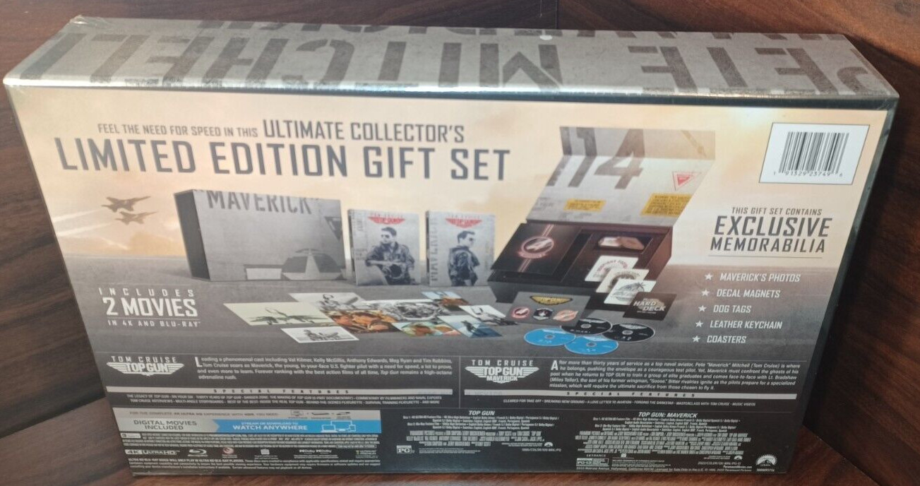Top Gun: Maverick 2-Movie Collection Limited Edition Steelbook Giftset – NEW