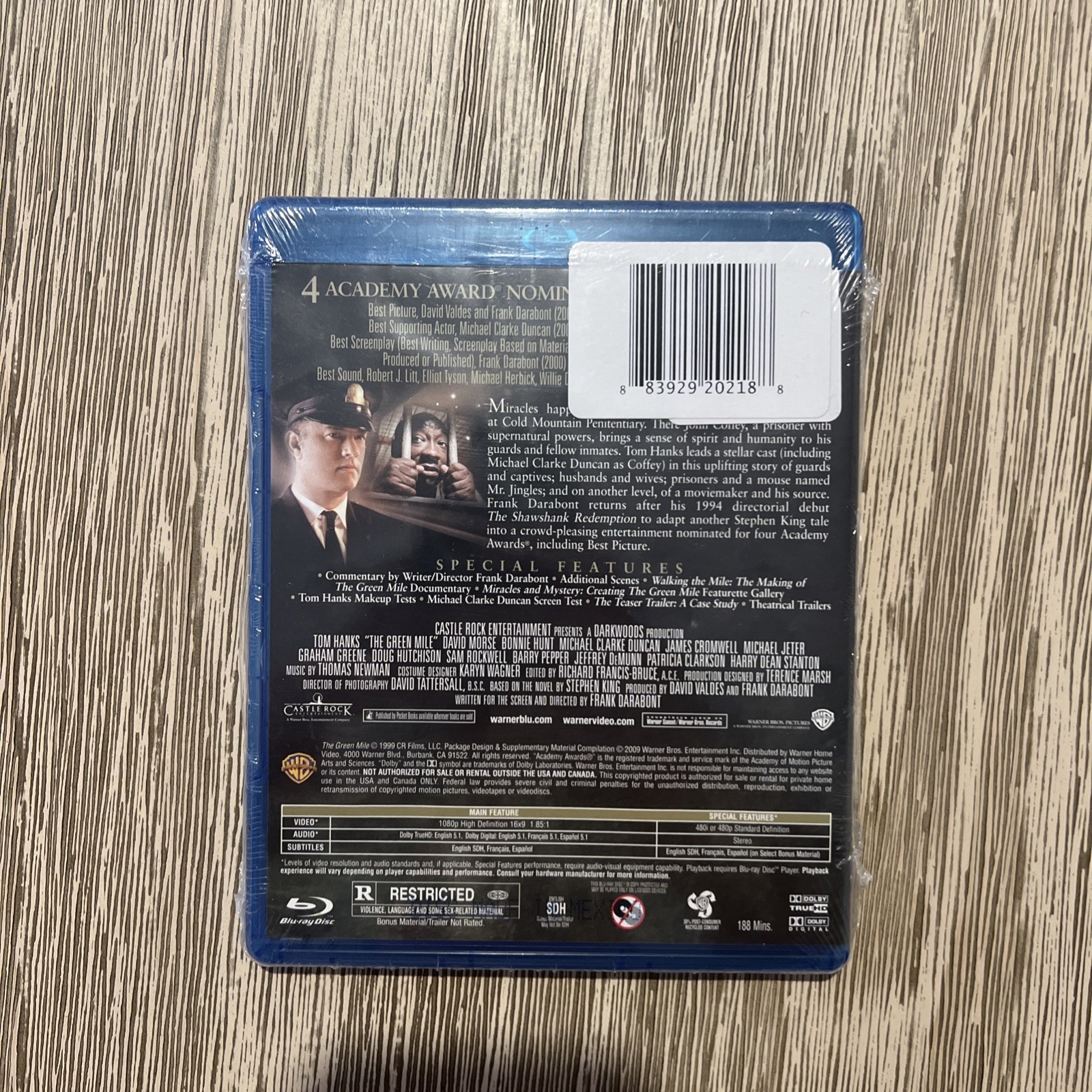 The Green Mile (Blu-ray, 1999) Brand New Free Shipping