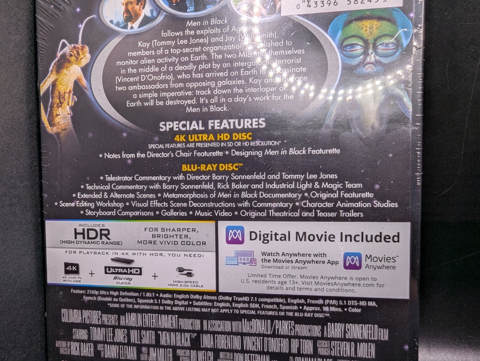 Men in Black 25th Anniversary Steelbook 4K UHD Blu-ray W/Digital Code 1997 NEW
