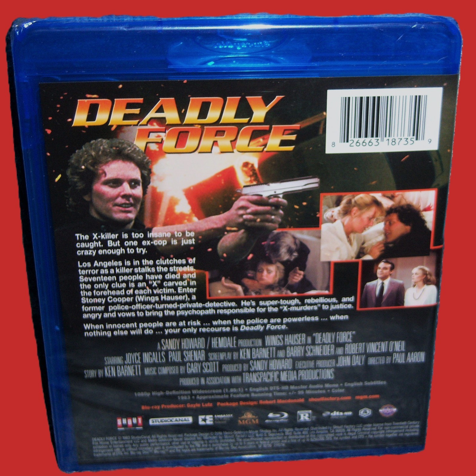 NEW RARE OOP SHOUT FACTORY WINGS HAUSER DEADLY FORCE CULT BLU RAY MOVIE 1983