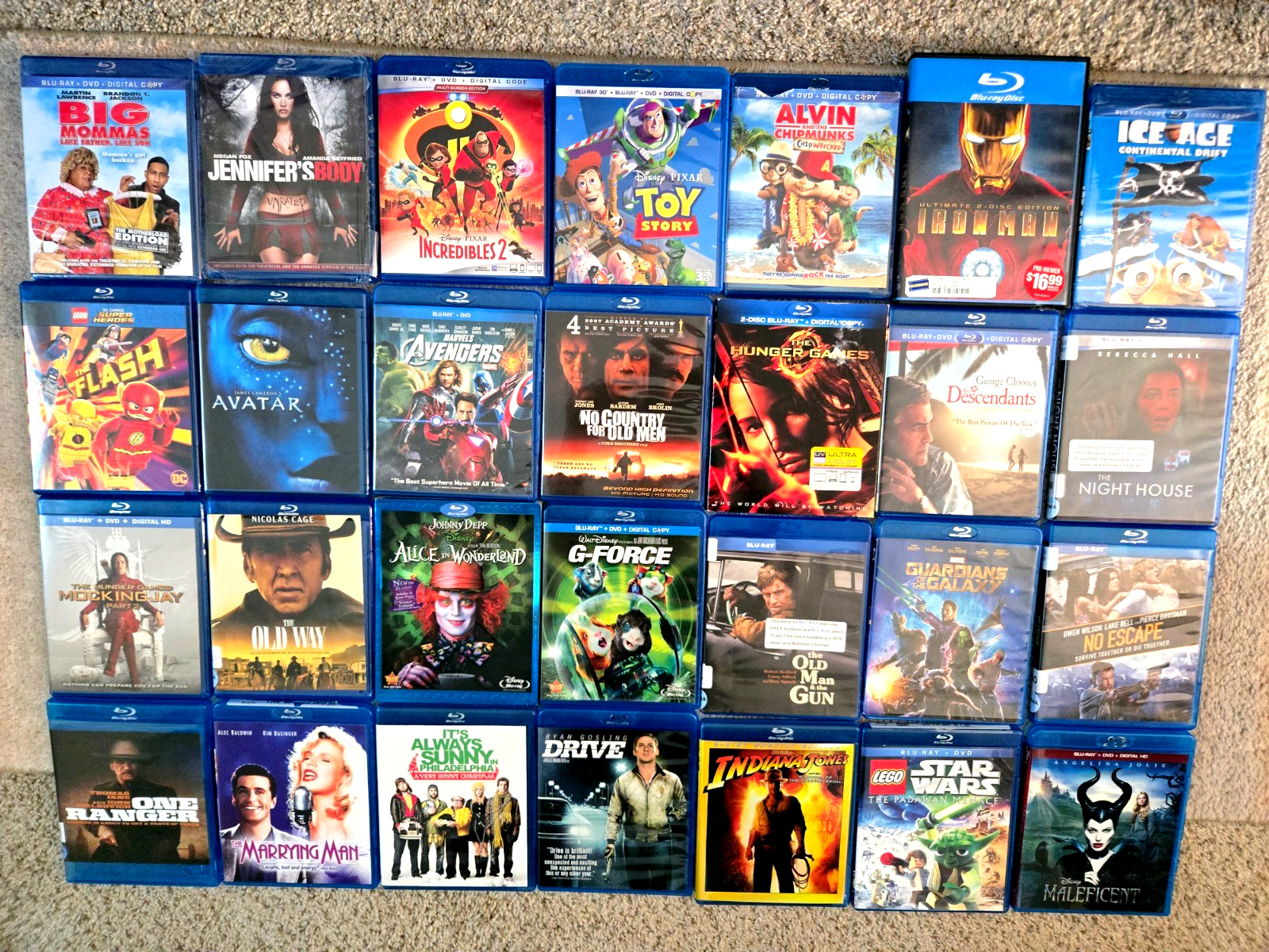 Lot Of 28 Blu-ray Movies -Action, Drama, Comedy, Kids, Adventure- Tested