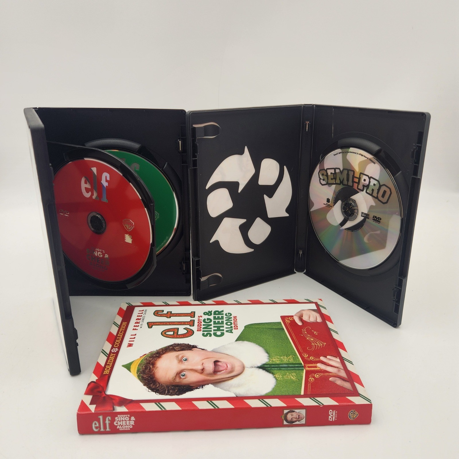 Will Ferrell DVD Bundle Elf Buddys Sing & Cheer Along Edition and Semi-Pro Movie