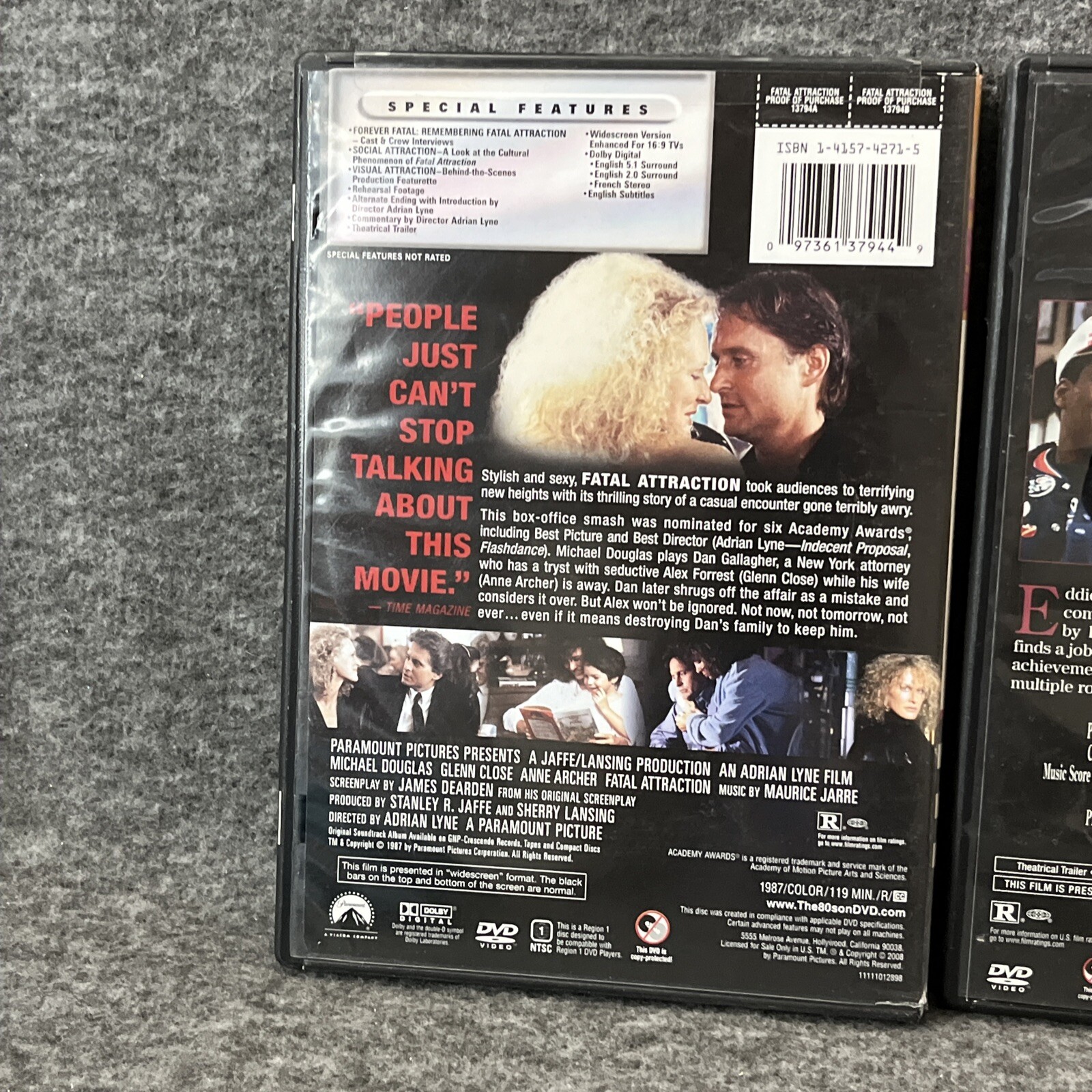 I Love The 80’s DVDs -Fatal Attraction/Coming To America 2 Feature Films