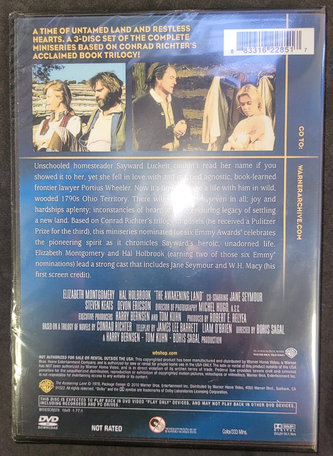 The Awakening Land 1978 TV Mini Series DVD Elizabeth Montgomery 3 Disc Set NEW