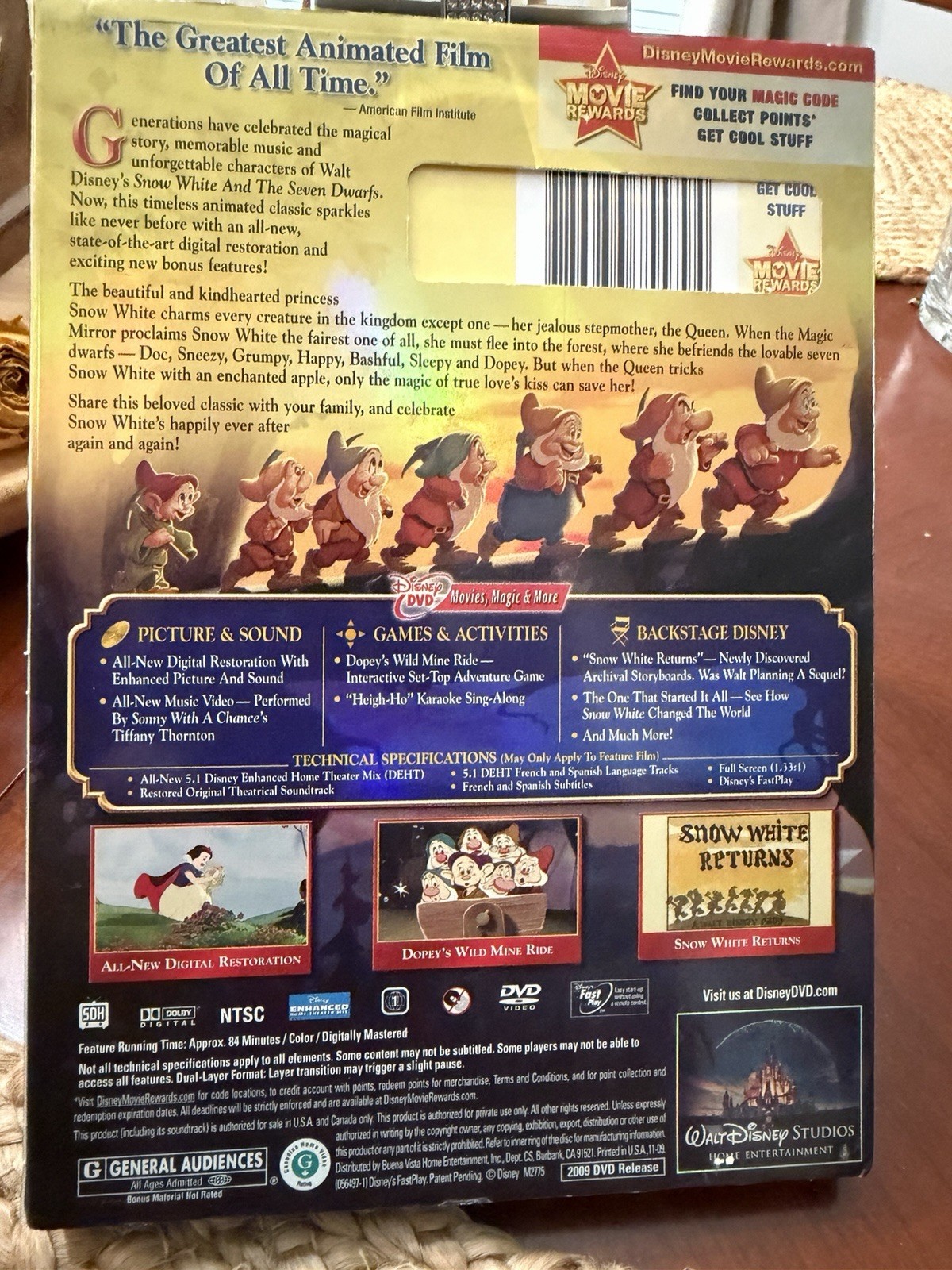 Walt Disney Studios Snow White and the Seven Dwarfs DVD 2-Disc Set R1 2009