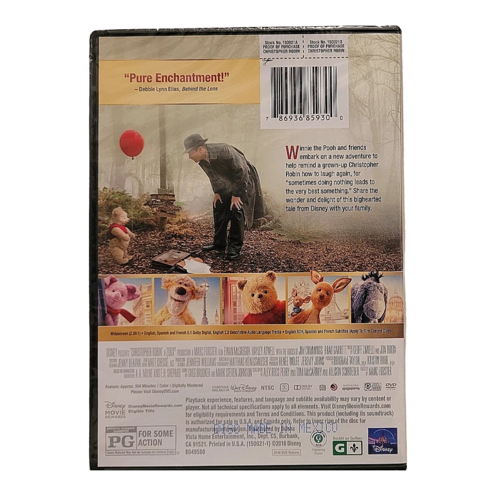 Christopher Robin DVD | Disney Movie with Ewan McGregor | Family Adventure
